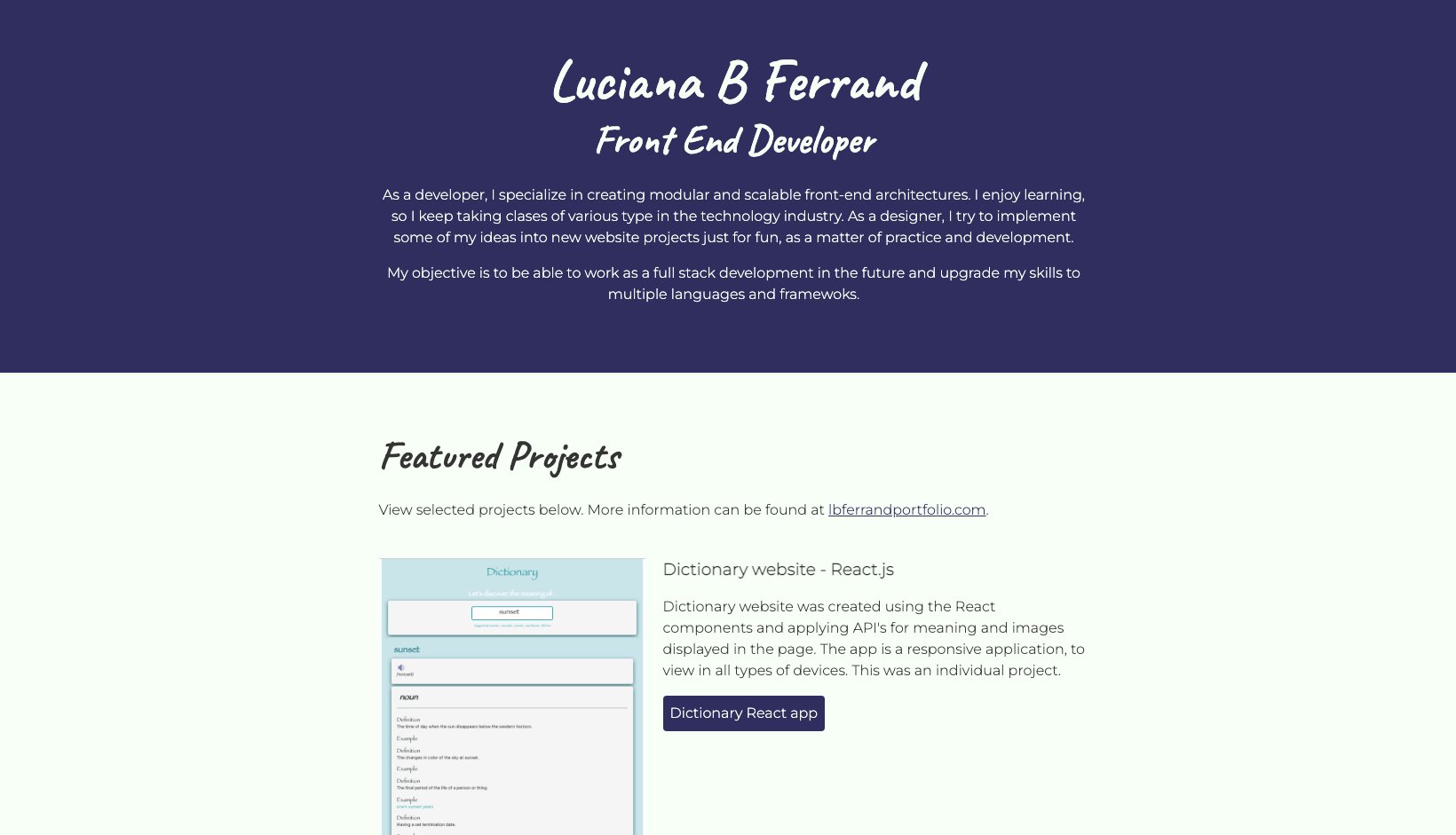 Resume website