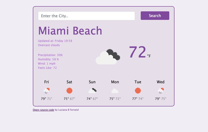 Weather App website
